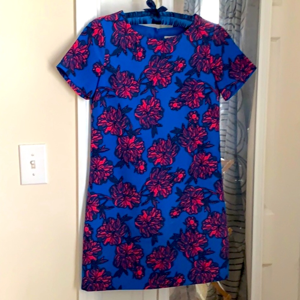 💚 J. Crew Printed short-sleeve gallery dress Sz 0